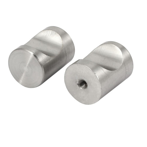 uxcell Dresser Door Cabinet Single Hole Zinc Alloy Flat Cylinder Pull Handles Knob 4pcs
