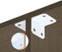 1"x1.2"(LxW), 24 Packs L Bracket White Metal Angle Bracket Corner Braces Shelf Cabinet Support Braces