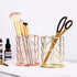 Pen Holder for Desk, Makeup Brush Holder, Rose Gold Metal Wire Pencil Cup Holders
