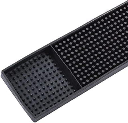 TrueCraftware 27" 3-1/4" Counter - x Black Long Rubber Bar Service No-Slip Mat- Bar Service Drying Spill Mat for Top