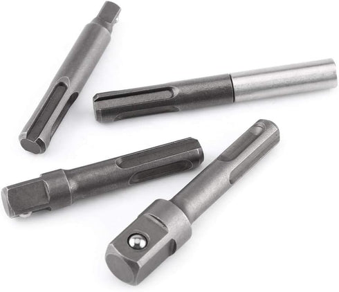 Impact Socket Set Hand Tools, 1/4" Hex Socket Adaptor, 1/4", 3/8", 1/2" Head, Nut Driver Socket Adapter Set