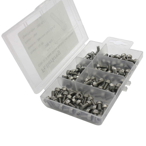Fullerkreg 0.8mm Pitch M5 x 10MM Socket Head Cap Screws, Allen Socket Drive, AISI 304 Stainless Steel, Quantity 50