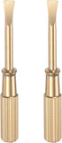 2pcs Mini Bracelet Screwdriver, 4mm Titanium Steel Slotted Screw Driver with 6mm Width Non-slip Handle, Gold Tone