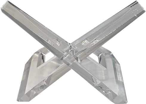 Modern Solid Acrylic Cross Back Book / Plate Easel Display Stand (Item #062772)