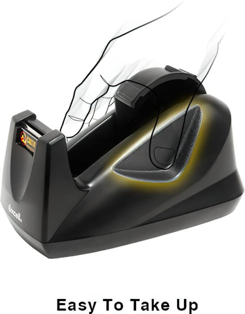 Excell EX-11425BK Office Dualcore Tape Dispenser, Black for 3/4 Inch Wide Clear Tape