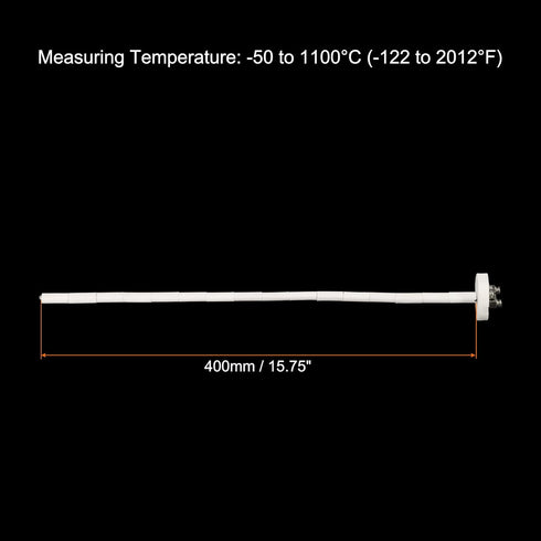 MECCANIXITY K Type Ceramic Kiln Furnace Probe Thermocouple Sensor, High Temperature -50 to 1100°C