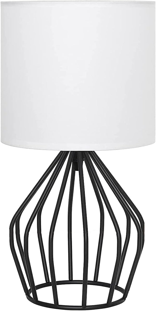 HAITRAL Modern Bedside Table Lamp - Minimalist Small Lamp with Hollowed Out