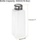 HARFINGTON Solvent Alcohol Dispensers 500ml, Push Down Liquid Dispenser Pump Bottle with Stainless Steel Lid