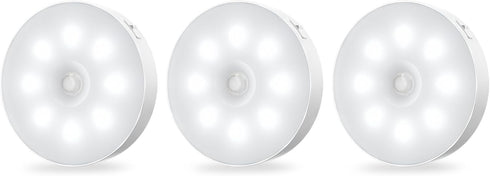 JOGOLED Under Cabinet Light Motion Sensor - Rechargable Closet Puck Lights, Stick on