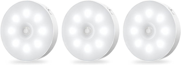JOGOLED Under Cabinet Light Motion Sensor - Rechargable Closet Puck Lights, Stick on