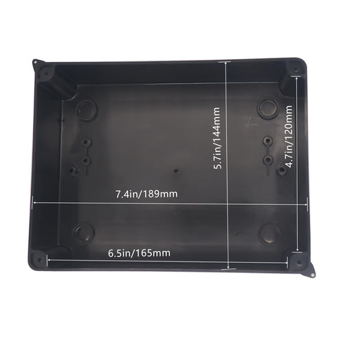 Junction Box, Waterproof IP65 ABS Plastic Electrical Power Cord Enclosure, Black 7.9 x 6.1 x 3.1 inch
