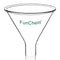 Glass Powder Funnel Short Stem Funnel Heavy Wall Borosilicate Glass 100 mm Top Diameter