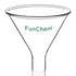 Glass Powder Funnel Short Stem Funnel Heavy Wall Borosilicate Glass 100 mm Top Diameter