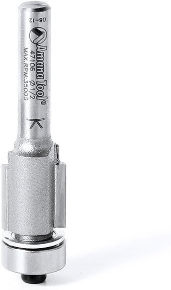 Amana Tool 47106 Carbide Tipped Flush Trim 1/2 Dia x 1/2 x 1/4" Shank