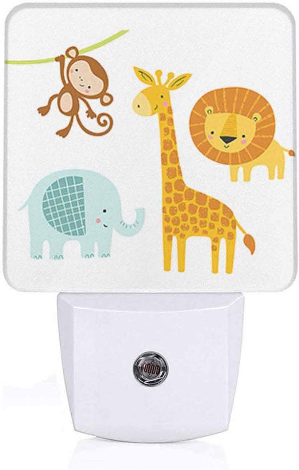 Chrobak LED Night Light,Cute Jungle Animal LED Night Light Plug into Wall with