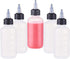 BENECREAT 12 Pack 4 Ounce Plastic Squeeze Bottles with Black Twist Cap and Measurement, Open/Close Nozzle for Crafts