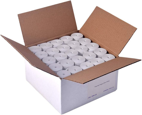 Thermal Paper Rolls 4-3/8 x 75 ft, 25 Rolls per Case, 38mm Diameter, Fits Zebra QLn420 & Star TSP800, BPA Free