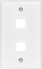 Newhouse Hardware 2-Port Keystone Jack Wall Plate White QP2-WH-01, Ethernet Outlet Cover