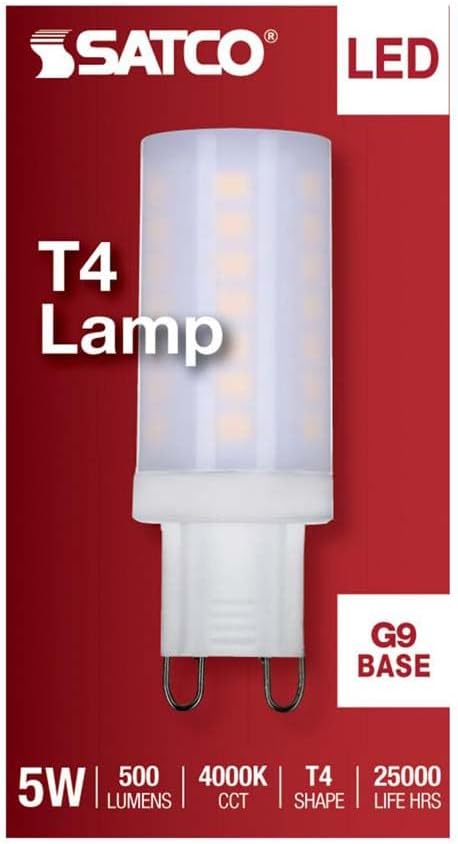 Satco 5 Watt JCD LED Frost 4000K G9 Base 120 Volt