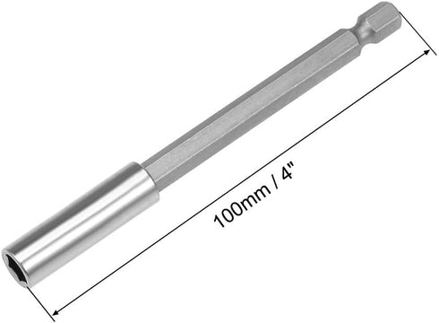 uxcell 2 Pcs Magnetic Bit Holder Extension, 1/4 Inch Hex Shank by 4 Inch, Quick Release Screwdriver Drill Tool
