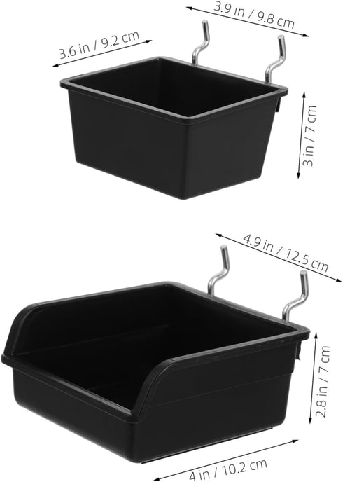 4pcs Set OUNONA Pegboard Organizer Wall-Mounted Bins Cup Holders for Tools Wrench Storage Construction for Workbench