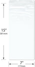 Plymor 7" x 15" Zipper Reclosable Plastic Bags (Pack of 200), 2 Mil