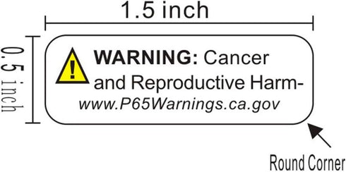 FirstZi California Prop 65 Warning Labels - CA P65 Sticker Paper Sign - 0.5x1.5 Inches - 500 Stickers per Roll
