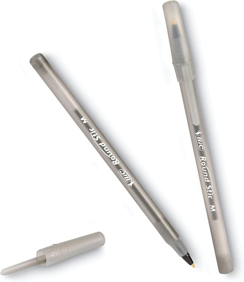 BIC Round Stic Ballpoint Pen, Translucent