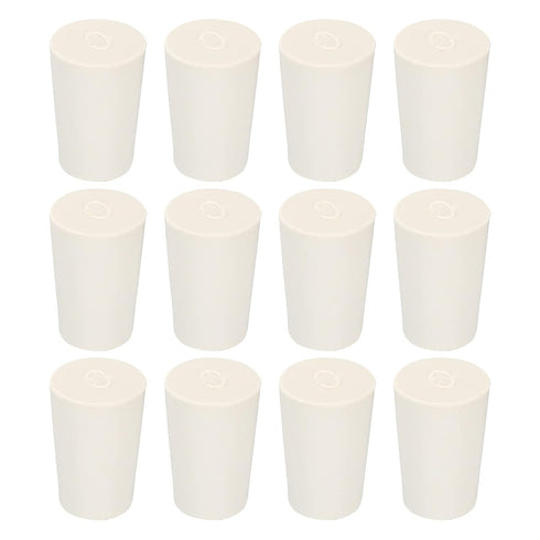 MECCANIXITY Rubber Tapered Plug - 13mm to 17mm Solid Test Tubes Bungs Stopper for Lab Home (12 Pieces)