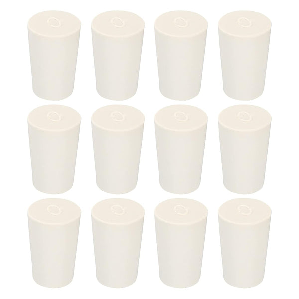 MECCANIXITY Rubber Tapered Plug - 13mm to 17mm Solid Test Tubes Bungs Stopper for Lab Home (12 Pieces)