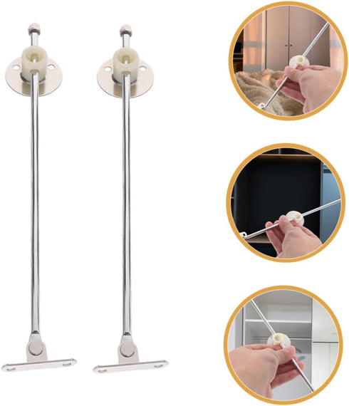 6pcs ORFOFE Cabinet Door Hinges Rod Design for Furniture Flexible Support Mechanism for Easy Operation Suitable