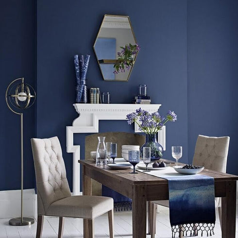 Countertop 17.7" 393.7" Yasinet Peel and Stick Wallpaper Blue Wallpaper Blue Contact Paper Navy Waterproof Self