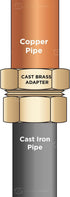 Everflow DDGV0001 1" No Lead Copper Union Fitting, Sweat to Female Threaded Connects