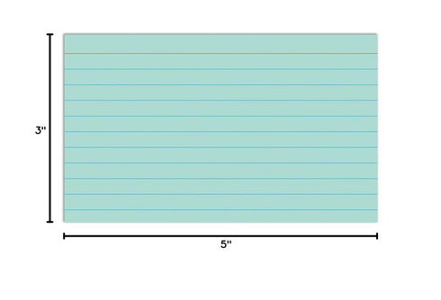 C-Line 3 5 100/PK (48810) x Index Cards, Assorted Colors, Ruled