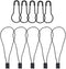 500 Pcs 7 Inch Hang Tag Fasteners with Black Nylon Strings & 500 Pcs Black Metal Ground Safety Pins