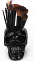 Skull Pen Holder Skull Makeup Brush Holder Pen Holder Dressing Table Office Desk Storage Box Green Plant Flower Pot Halloween Skull (Black) by Mikayoo