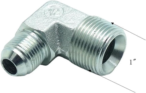 2 Pcs 1/2" Male JIC (3/4"-16 Tpi) x 3/4" Male NPT Hydraulic Fitting 37° Flare to 90° Elbow Pipe Adapter by CDQBWKJGFJ