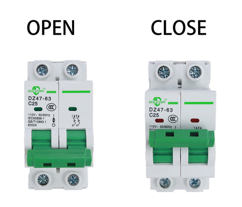 Miniature Circuit Breaker - 3 Pcs 110V/240V MCB DZ47-63 Mini Home Circuit Breaker 2 Pole 16A