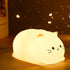 ZKLiLi Night Light, Cute Cat Nursery Lights USB Rechargeable Cat Lamp Nightlight