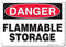 Danger Flammable Storage Sign, 10x14 Inches, Rust Free .040 Aluminum, Fade Resistant, Made in USA by My Sign Center by My Sign Center