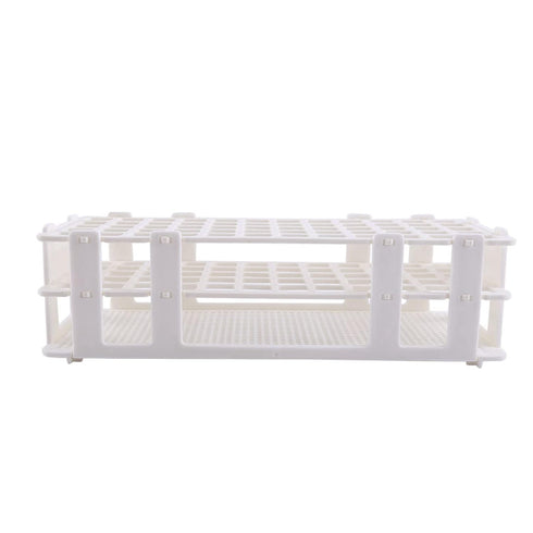 Plastic Test Tube Rack, 60 Holes, Three Layers Detachable Holder for 20mm Test Tubes, White
