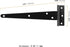12 Pack 6 Inch 72 SEUNMUK T Strap Door Hinges, Barn Door Hinges with Mounting Screws, Black Barn Gate Hinges for Fence