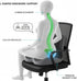 SOWAXGO Memory Foam Seat Cushion for Office Chair & Car Seat, Ergonomic Coccyx Cushion for Pressure Relief & Back