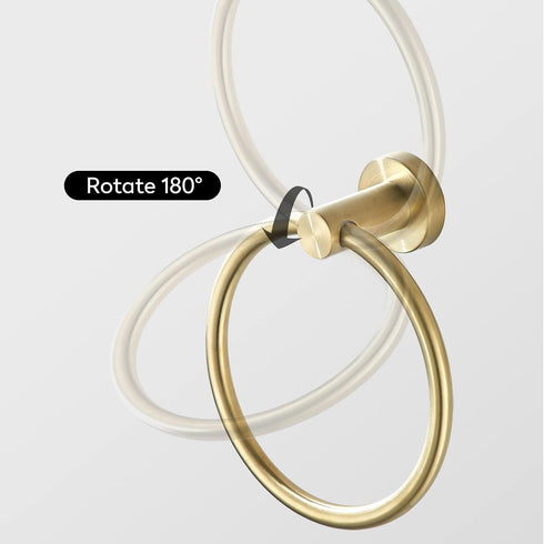 WINCASE Gold Toilet Paper Holder Towel Ring, Brushed Gold Bathroom Hardware Set, Rustic Farmhouse 2 Pieces