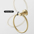 WINCASE Gold Toilet Paper Holder Towel Ring, Brushed Gold Bathroom Hardware Set, Rustic Farmhouse 2 Pieces