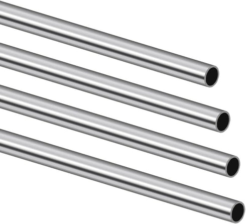 5/16" OD 304 Stainless Steel Tube, Thickened Seamless Tubing Round Metal Pipe, 7.87" Length, 4 Pcs Industrial Metal