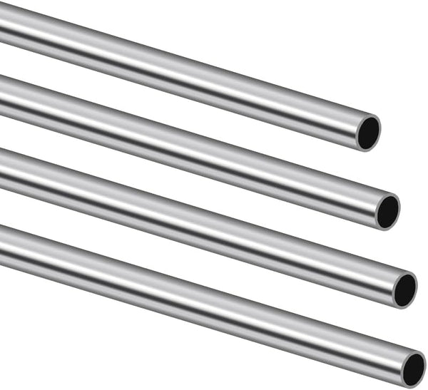 5/16" OD 304 Stainless Steel Tube, Thickened Seamless Tubing Round Metal Pipe, 7.87" Length, 4 Pcs Industrial Metal