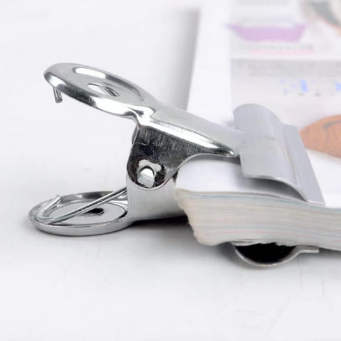 Large Metal Hinge Clips, 16 Pack 2 Inch Chip Clips for Food Bags, Silver Binder Paper Clip Clamp