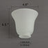 2 Pack 2-1/8-Inch G0016 Frosted Ribbed Glass Shade, Bell Shaped Light Fixture Replacement Globe or Cover with Fitter