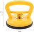 MAKERELE Glass Suction Cup Vacuum Window Lifter, 4.7" Yellow Plastic with Handles for Lifting